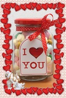 Большая банка со сладостями «I LOVE YOU»